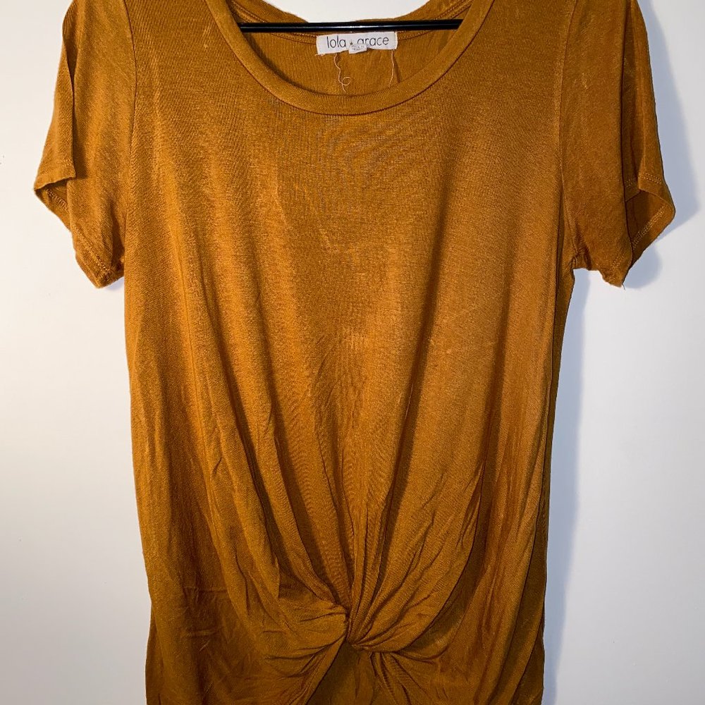 Knotted Mustard Yellow Tunic